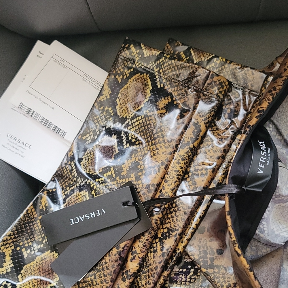 Authentic Versace Leggings Python Print Natural - image 2